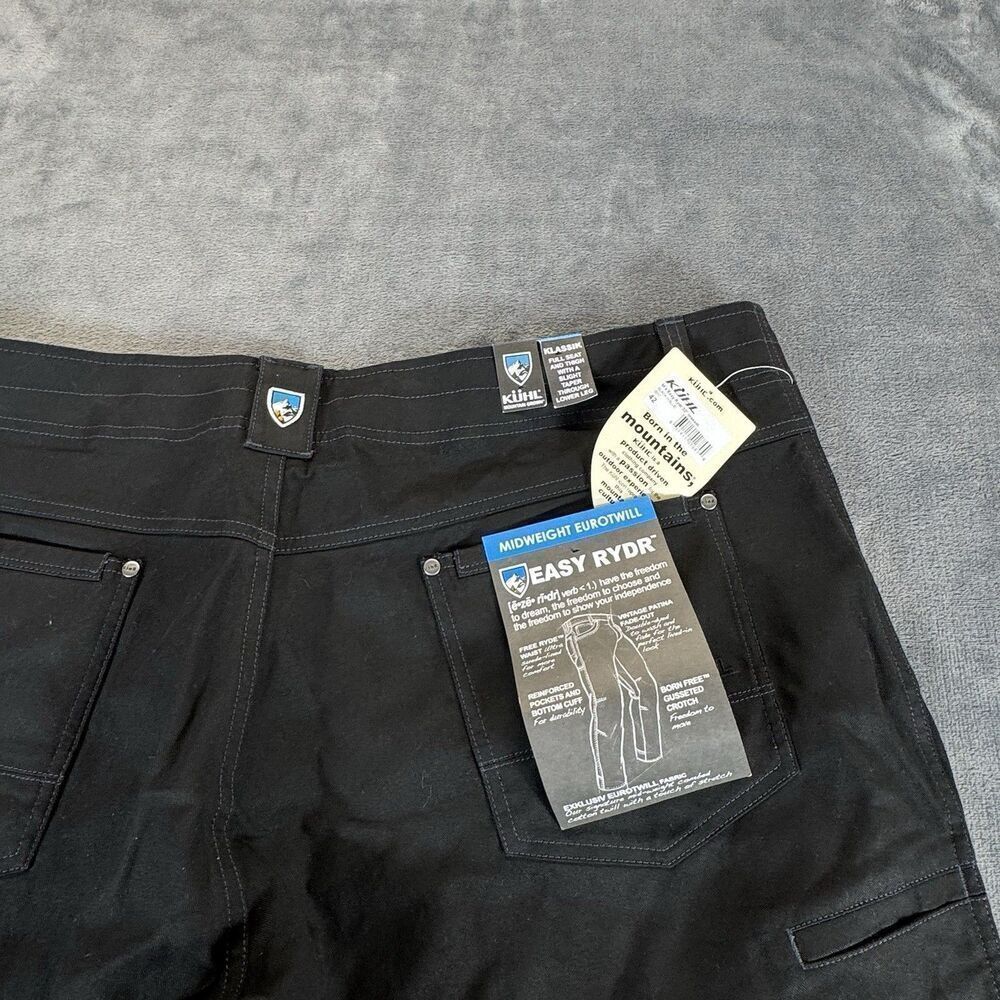 NWT Kuhl Sz 42/32 Easy RYDR Pants Men's Mid Weight Euro Twill Black Ryder Kühl - Picture 16 of 16